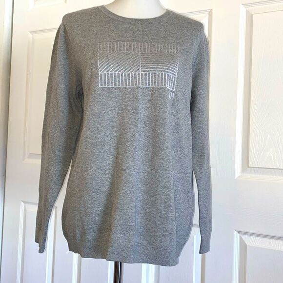 NWT Tommy Hilfiger Crew Neck TH Monogram Sweater - Picture 1 of 6